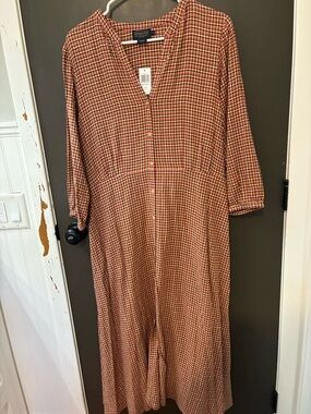 NWT Pendleton Cottage Core Plaid Shirt Dress
